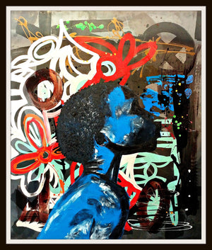 Blue Boy Metal Art Painting