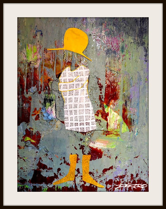 Yellow Hat Canvas PrintWelcome the refreshing vibrancy of the YELLOW HAT painting into your home. Featuring a woman with a bright yellow hat, this painting brings sunshine into your life, Art PrintsYellow Hat Canvas Print